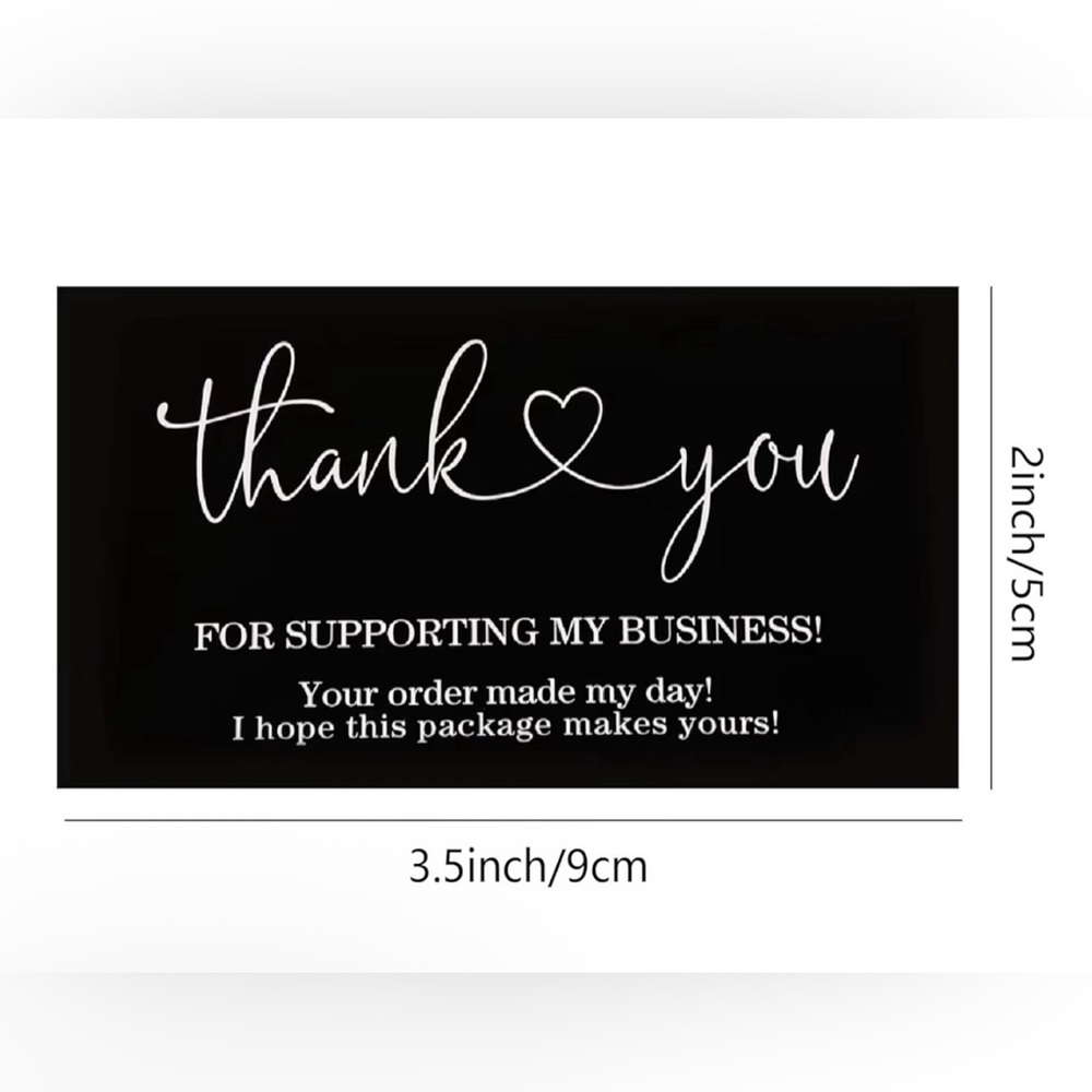 10 Cards + 10 Polymailers (6x9)-White Script - Picture 5 of 6